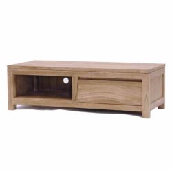 Detaillering van Corona TV-meubel 120 cm, landelijk stijl, bruin, teak