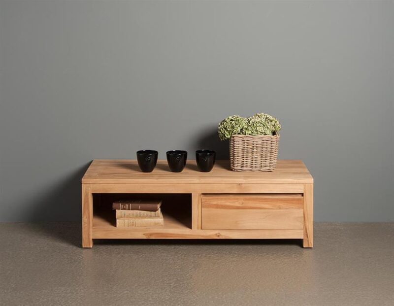 Corona TV-meubel 120 cm in interieur, landelijk stijl, bruin, teak