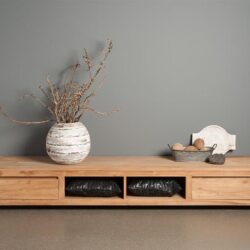 Corona TV-meubel in interieur, landelijk stijl, bruin