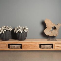 Corona TV-meubel in interieur, bruin, landelijk stijl