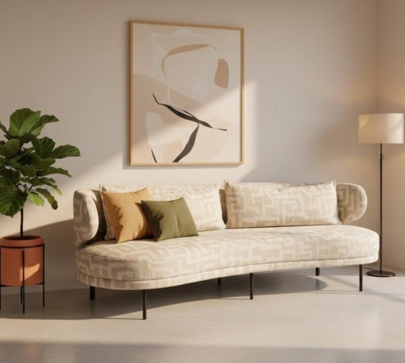 Eetkamerbank Lisa van HE design leverbaar ovaal en in rechte vorm