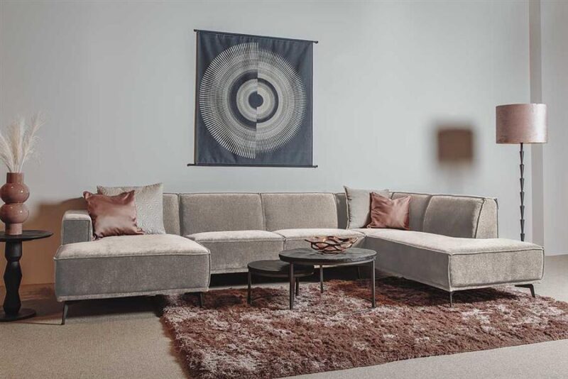 Leeds Chaise L - 2 5 - Ottoman R - City 120 Beige