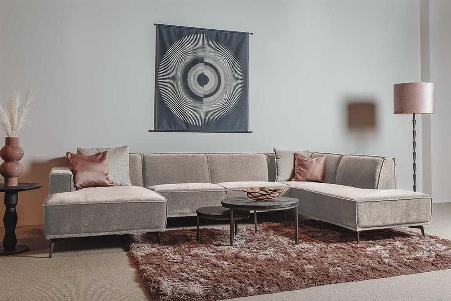 Leeds Chaise L - 2 5 - Ottoman R - City 120 Beige