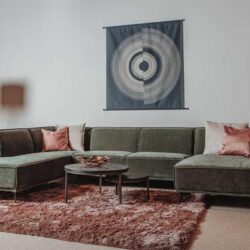 Leeds Chaise R - 2 5 - Ottoman L - City 355 Bottle Green