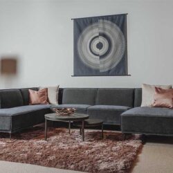 Leeds Chaise R - 2 5 - Ottoman L - City 464 Black Blue