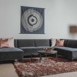 Leeds Chaise L - 2 5 - Ottoman R - City 464 Black Blue