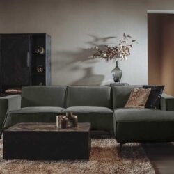 Leeds 2 5-AL + Chaise R - City 355 Bottle Green