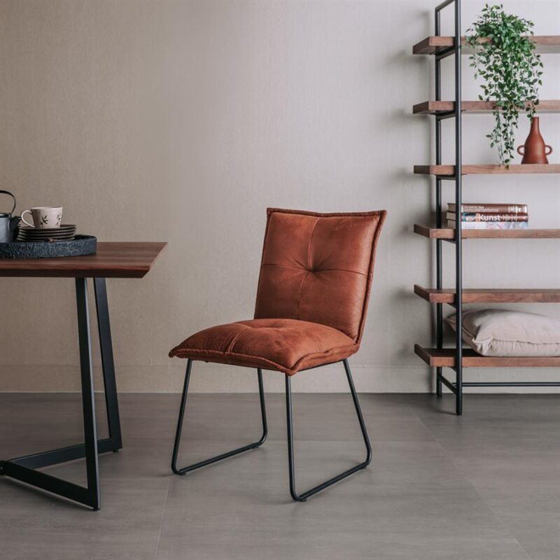 Seda Stoel - fabric Cherokee 8 cognac