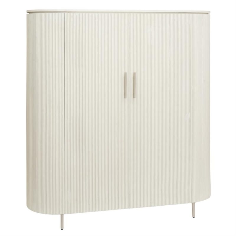 Detail van de Corbetta opbergkast in beige Japandi stijl