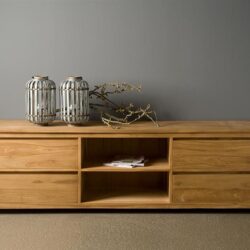 Corona TV-meubel in interieur, bruin, landelijk stijl