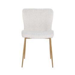 Eetkamerstoel Odessa white bouclé (Set of 2)