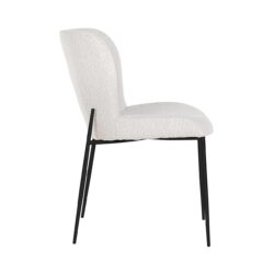 Eetkamerstoel Darby white bouclé (Set of 2)