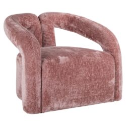 Lounge stoel Dana rose chenille