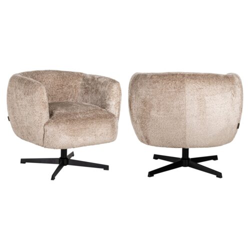 Lounge stoel Estelle sheep natural swivel