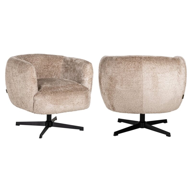 Lounge stoel Estelle sheep natural swivel