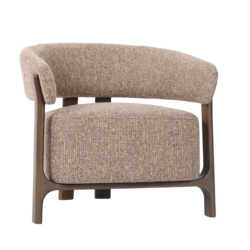 Lounge stoel Dalara brown tweed