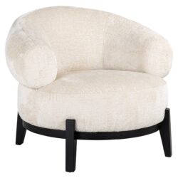 Lounge stoel Montana white chenille