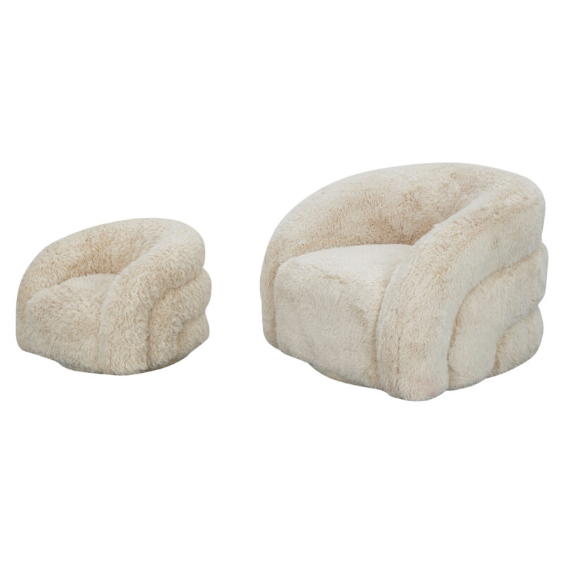 Lounge stoel Lenny yakety sand swivel kids