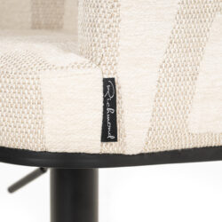 Barstoel Cheyenne beige graffic swivel