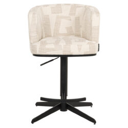 Barstoel Cheyenne beige graffic swivel