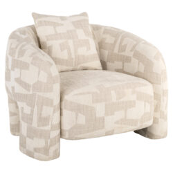 Lounge stoel Tuscany beige graffic