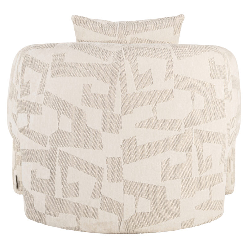 Lounge stoel Tuscany beige graffic
