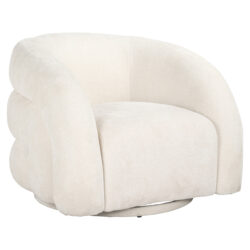 Lounge stoel Arcus white unicorn swivel