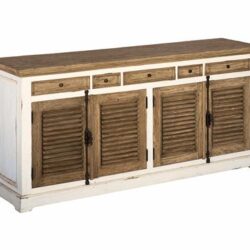 Detail van de deuren van het landelijk romantische dressoir Amanda