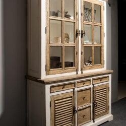 Detail Amanda buffetkast wit, landelijk romantisch stijl, 140 cm breed