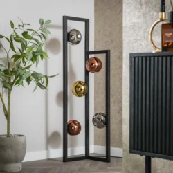 Vloerlamp Stellar 5-lichts / Artic zwart