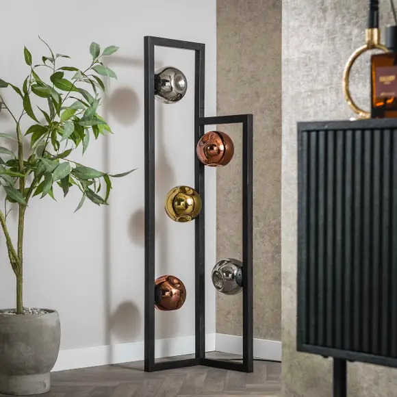 Vloerlamp Stellar 5-lichts / Artic zwart