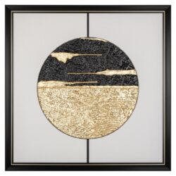 Wall art Moon black/gold