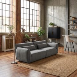 Aberdeen 4-zitsbank met stof Eden 20 graphite, complete voorstelling