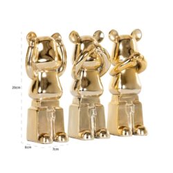 Decoratief object Berna gold (Set of 3)