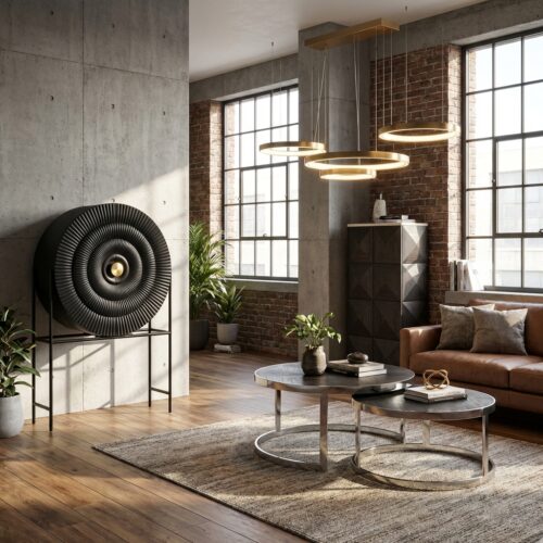 Salontafel Blackbone Silver black rustic (Set of 2)