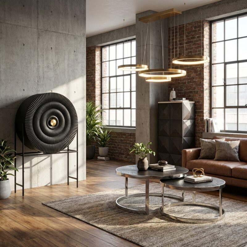 Salontafel Blackbone Silver black rustic (Set of 2)