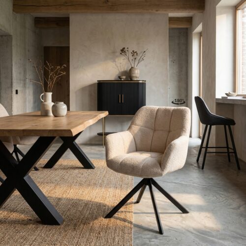 Alba armstoel Alpine naturel 01 met 180 graden draaibaarheid