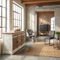 Amanda dressoir landelijk romantisch wit 160 cm