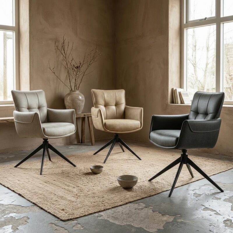 Armstoel Nico Wildeboer vd Weide in Bull eco leder aanbieding