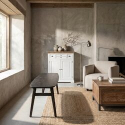 Aura eetkamertafel deens ovaal espresso in bruin acacia