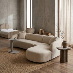 Bank Pandora beige angora lounge right