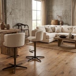 Barstoel Cheyenne biscotti swivel