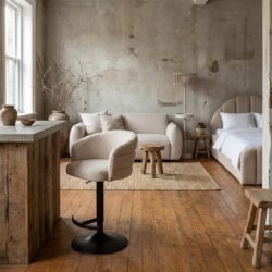 Barstoel Nikki biscotti swivel fire retardant