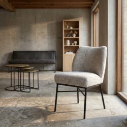 Barzio eetkamerstoel Oasis 91 Bisque beige landelijk modern