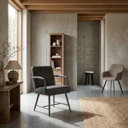 Belmonte Armstoel - fabric Cherokee 1 grey