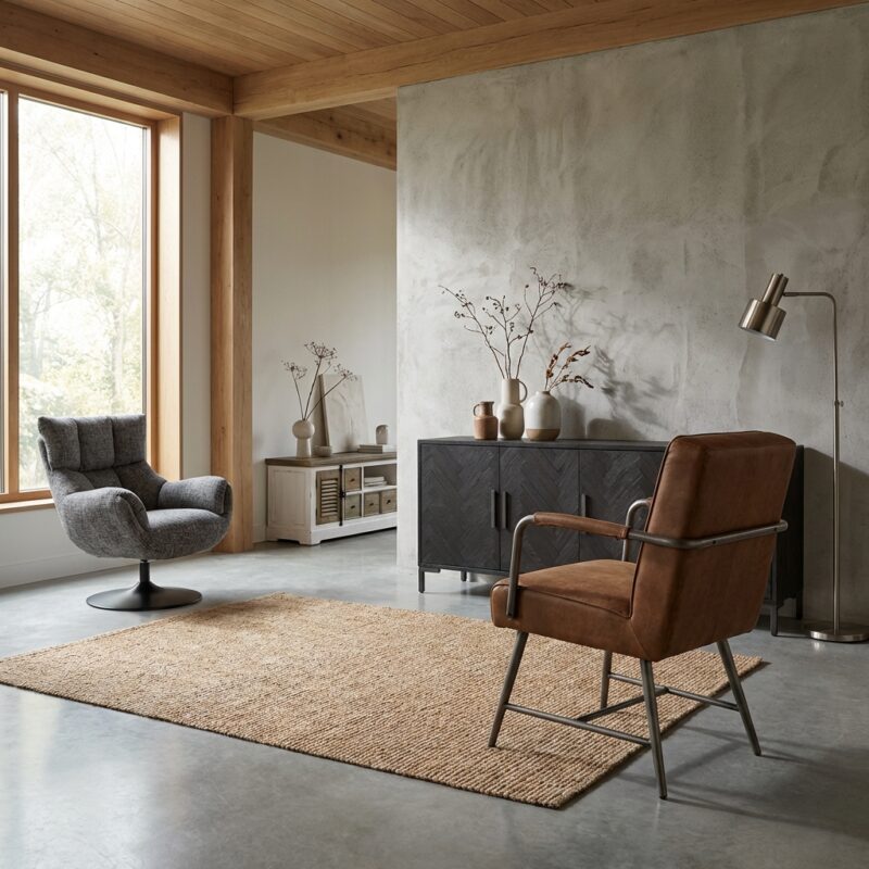 Belmonte Armstoel - fabric Cherokee 8 cognac