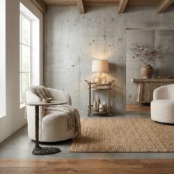 Bijzettafel Arosa brown, handgemaakt, aluminium en Mdf