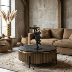 Bijzettafel Bullie black/gold