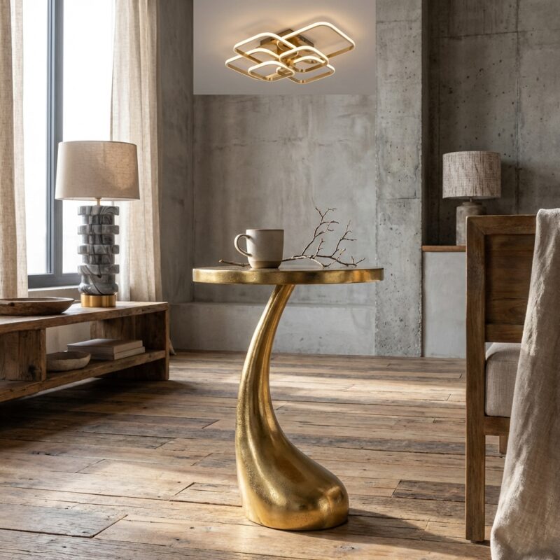 Bijzettafel Dolphin gold