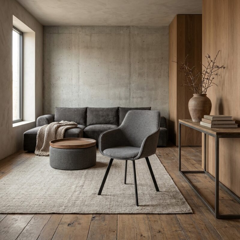 Borgo Armstoel - Bjorn 19 antracite (draaibaar)